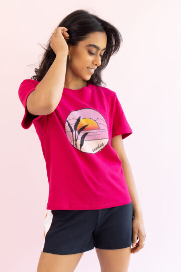 T-shirt Summer Fuchsia GABRIEL devant