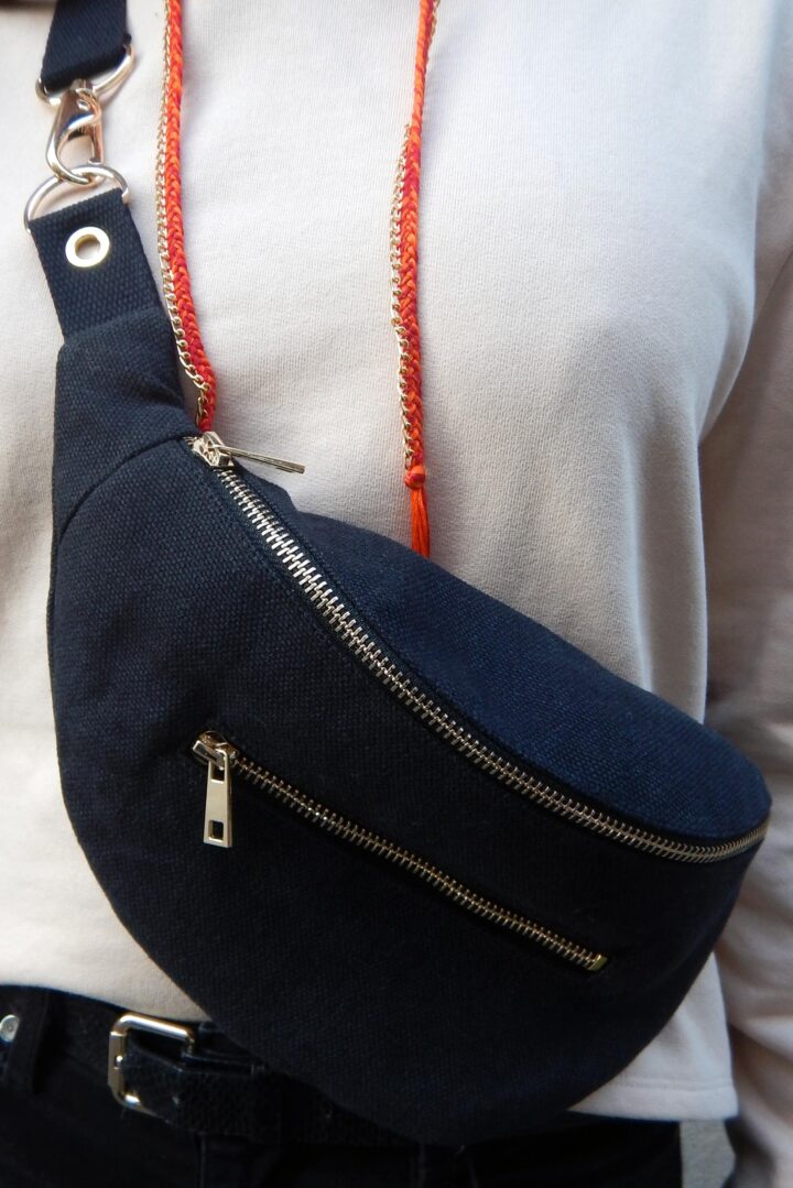 Sac Banane Noir tendance devant